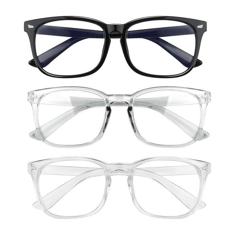 July Fashoin Design Glasses for Men Women, Computer Glasses, Office/Tv/Phone Glasses, Gaming Glasses, Daily Use Glasses 3 Pack/ 2 Pack / 1 Pack