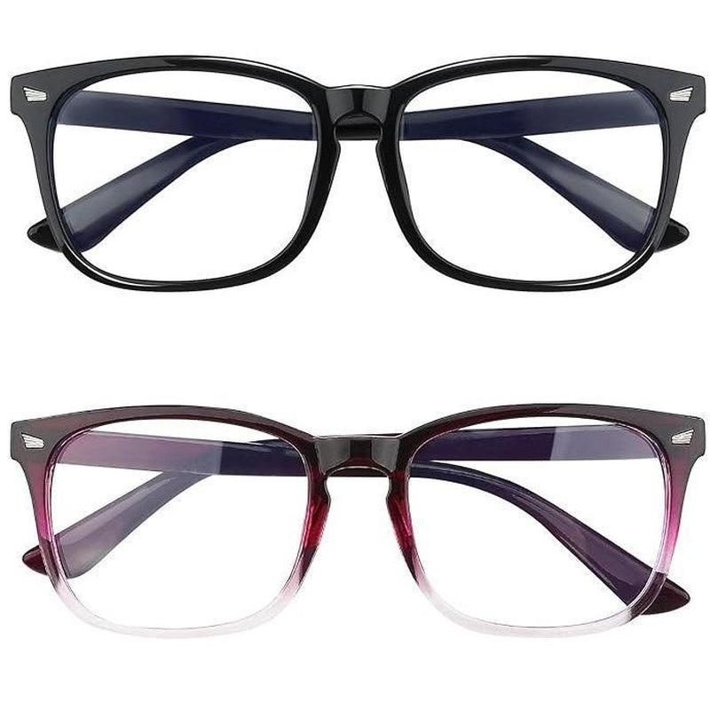 July Fashoin Design Glasses for Men Women, Computer Glasses, Office/Tv/Phone Glasses, Gaming Glasses, Daily Use Glasses 3 Pack/ 2 Pack / 1 Pack