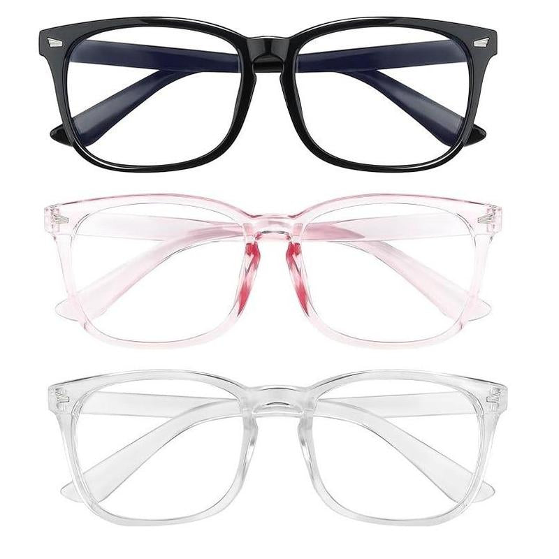 July Fashoin Design Glasses for Men Women, Computer Glasses, Office/Tv/Phone Glasses, Gaming Glasses, Daily Use Glasses 3 Pack/ 2 Pack / 1 Pack