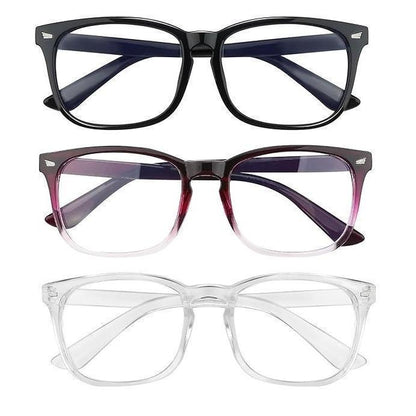 July Fashoin Design Glasses for Men Women, Computer Glasses, Office/Tv/Phone Glasses, Gaming Glasses, Daily Use Glasses 3 Pack/ 2 Pack / 1 Pack
